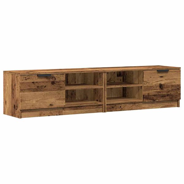 vidaXL Meubles TV 2 pcs vieux bois 80x35x36,5 cm bois d'ing&eacute;nierie