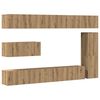vidaXL Ensemble de meuble TV mural 7 pcs ch&ecirc;ne artisanal