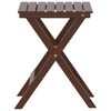 vidaXL Table d&rsquo;appoint pliable marron bois de peuplier massif