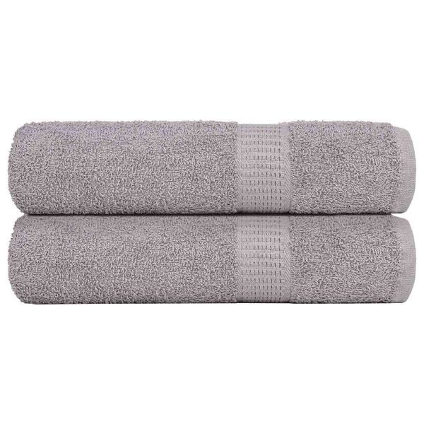 vidaXL Serviettes de bain FROGN 2 pcs gris 100x150 cm 360 g/m²