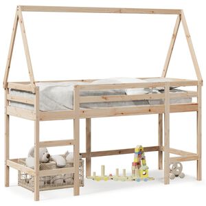 vidaXL Lit superpos&eacute; avec &eacute;chelle et toit sans matelas 80x200 cm