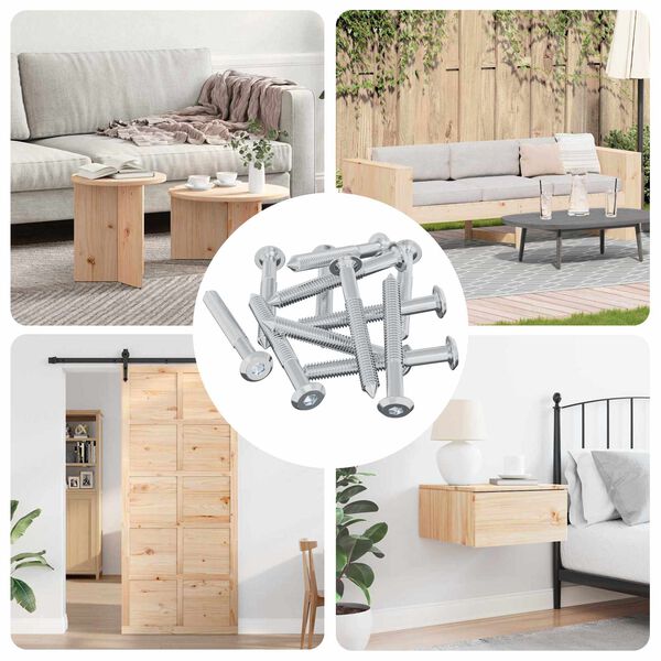 vidaXL Vis 1800 pcs Argent&eacute; M6 x 50 mm Acier