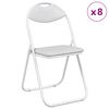 vidaXL Chaise pliante 8 pcs Blanc 48 x 43,5 x 81 cm Simili cuir