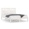 vidaXL Cadre de lit sans matelas blanc bois massif