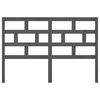 vidaXL Tête de lit Gris 126x4x100 cm Bois massif de pin
