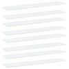 vidaXL Panneaux de biblioth&egrave;que 8 pcs Blanc 100x20x1,5 cm Agglom&eacute;r&eacute;