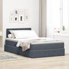 vidaXL Lit de Rangement avec matelas Gris foncé 120 x 190 cm Velours