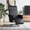 vidaXL Fauteuil inclinable avec repose-pieds noir similicuir