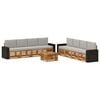vidaXL Ensembles de canap&eacute;s avec coussin 9 pcs Bois d'Acacia Massif