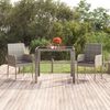 vidaXL Chaises de jardin avec coussins lot de 2 R&eacute;sine tress&eacute;e Gris