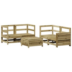 vidaXL Salon de jardin 5 pcs bois de pin impr&eacute;gn&eacute;