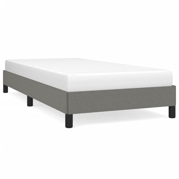 vidaXL Cadre de lit sans matelas gris fonc&eacute; 100x200 cm tissu