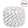 vidaXL Corde de bateau tress&eacute; Blanc 14 mmx25 m Polyester