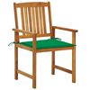 vidaXL Chaises de jardin avec coussins lot de 4 Bois d'acacia massif