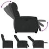 vidaXL Fauteuil inclinable Noir Tissu