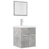 vidaXL Ensemble de meubles de salle de bain 2 pcs gris b&eacute;ton