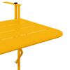 vidaXL Table Suspendue de Balcon Jaune 60 x 39 x 65 cm Acier