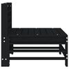 vidaXL Canapé central de jardin noir bois de pin massif