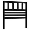 vidaXL T&ecirc;te de lit Noir 106x4x100 cm Bois massif de pin