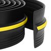 vidaXL Joint de sol de garage Noir et Jaune 12 x 90 mm 1 m PVC