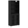 vidaXL Haut Armoire 2 pc Ch&ecirc;ne noir 69,5 x 34 x 180 cm