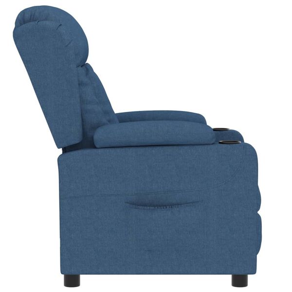 vidaXL Fauteuil inclinable Bleu Tissu