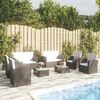 vidaXL Salon de jardin 8 pcs avec coussins r&eacute;sine tress&eacute;e noir
