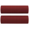 vidaXL Canap&eacute; 2 places et oreillers et coussins Bordeaux 120 cm Tissu