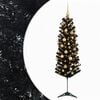 vidaXL Sapin de No&euml;l artificiel &eacute;troit avec boules 120 cm 150 LED