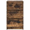 vidaXL Tables de chevet avec 3 tiroirs 2 pcs chêne fumé 39x35x65 cm