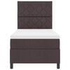 vidaXL Lit &agrave; ressorts avec matelas Marron fonc&eacute; 100 x 200 cm tissu