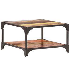 vidaXL Table basse 60x60x35 cm Bois de r&eacute;cup&eacute;ration massif