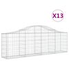vidaXL Paniers &agrave; gabions arqu&eacute;s 13 pcs 200x30x60/80 cm Fer galvanis&eacute;