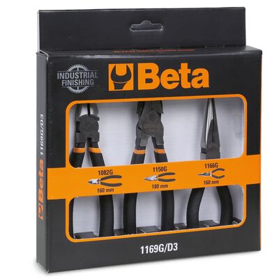 Beta Tools Ensemble de pinces 3 pcs 1169G/D3 avec manches enduits PVC