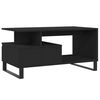 vidaXL Table basse Noir 90x49x45 cm Bois d'ingénierie