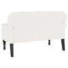 vidaXL Banc Chesterfield Blanc 119.5 x 64.5 x 75 cm Cuir synthétique
