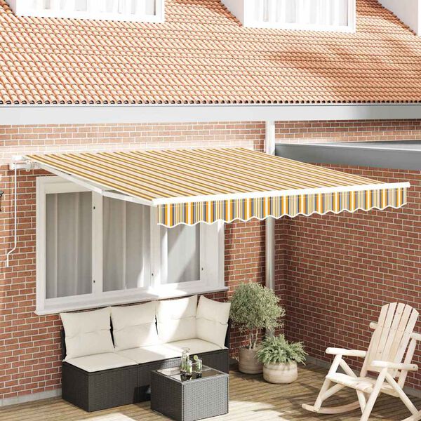 vidaXL Auvent Rétractable Multicolore 350 x 250 cm