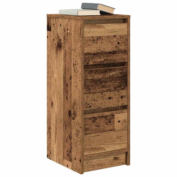 vidaXL Buffet vieux bois 29,5x34x76 cm bois d'ingénierie