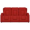 vidaXL Fauteuil de massage inclinable 3 places porte-gobelets bordeaux