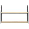 vidaXL &Eacute;tag&egrave;re murale 2 niveaux ch&ecirc;ne sonoma 80x21x51 cm