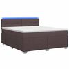 vidaXL Lit de box spring avec matelas et LED Marron fonc&eacute; 180 x 200 cm