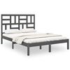 vidaXL Cadre de lit sans matelas gris bois massif 120x190 cm