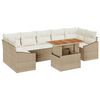 vidaXL Ensemble de canap&eacute; de jardin avec coussin 8 pcs Beige et cr&egrave;me