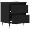 vidaXL Cabinet de chevet avec tiroir 2 pcs Ch&ecirc;ne noir 40 x 35 x 50 cm
