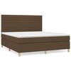 vidaXL Sommier &agrave; lattes de lit avec matelas Marron fonc&eacute; 180x200 cm