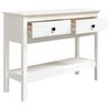 vidaXL Table console Blanc 100x35x75 cm Bois massif de pin