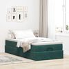 vidaXL Cadre de lit ottoman avec matelas vert fonc&eacute; 90x200 cm velours