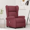 vidaXL Fauteuil inclinable &eacute;lectrique &agrave; oreilles rouge bordeaux tissu