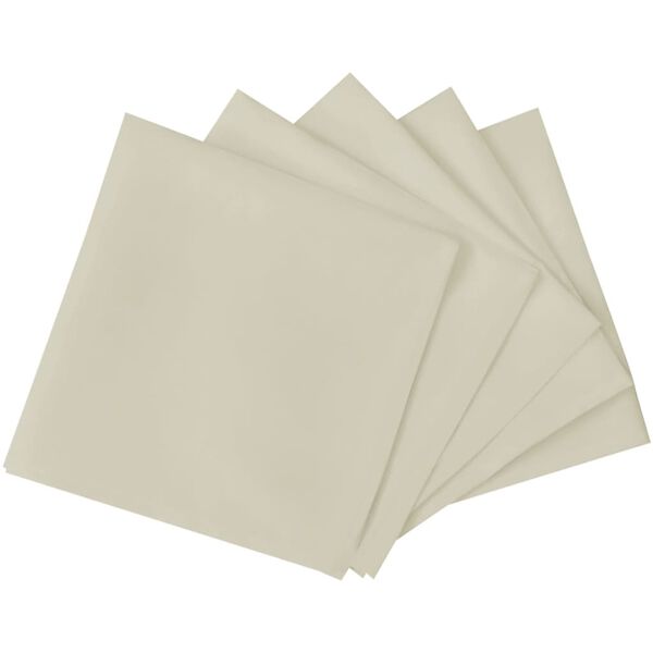 vidaXL Serviettes de table 50 pcs Crème 50x50 cm