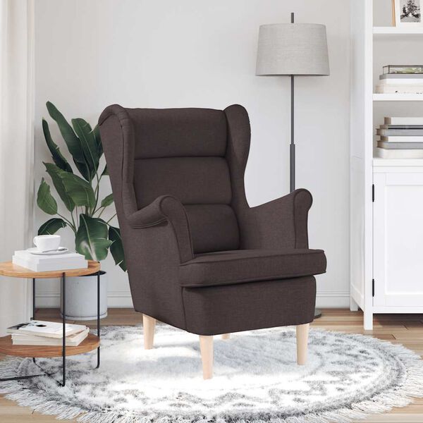 vidaXL Fauteuil marron fonc&eacute; 74x84x100 cm tissu